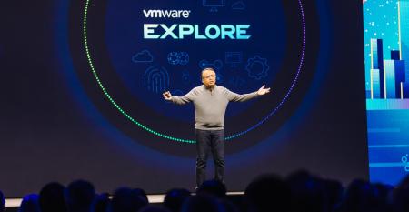 VMware Explore conference session stage