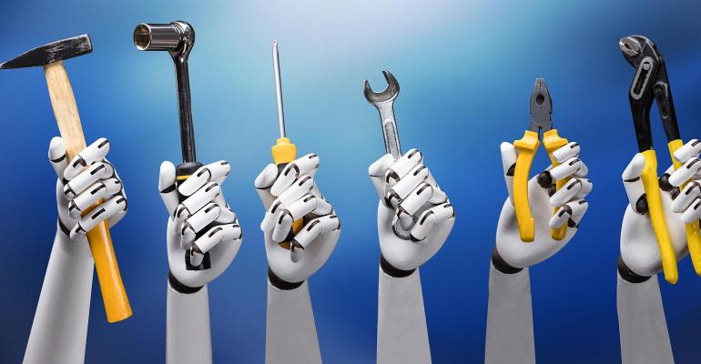 robots holding tools