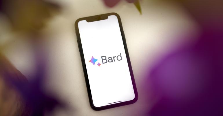 Bard logo on smartphone