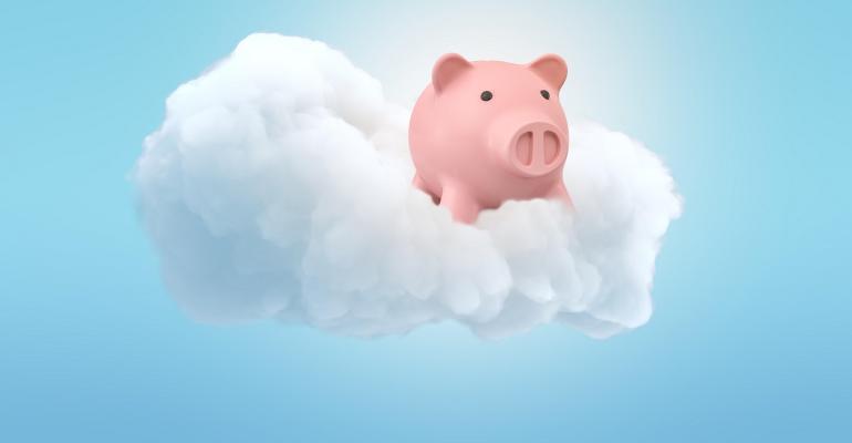 piggy bank in a cloud