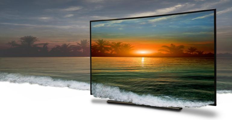transparent monitor on the beach