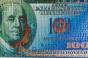 100 dollar bill in a digitalized format