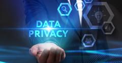 hand holds the words data privacy
